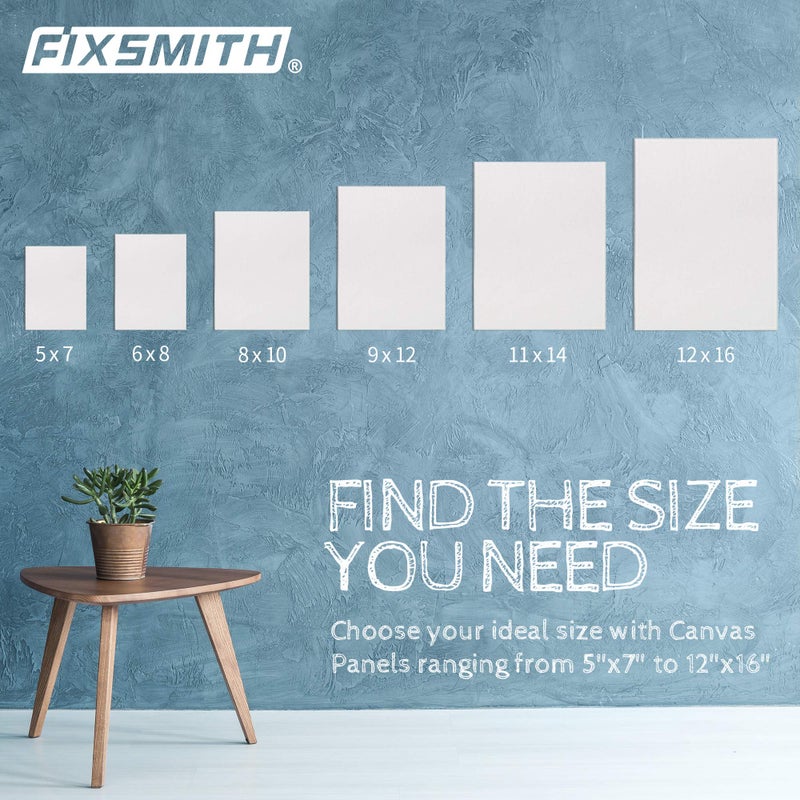 FIXSMITH Canvas Boards for Painting 8x10 Inch, Super Value 24 Pack Paint Canvases, White Blank Canvas Panels, 100% Cotton Primed, Painting Art Supplies - Image 4
